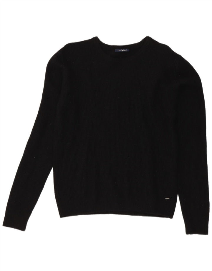 Gas Herre Crew Neck Jumper Sweater Medium Sort