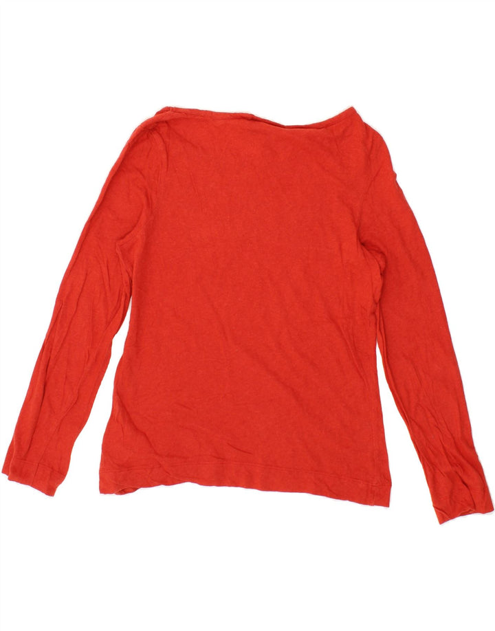 WEIRD FISH Womens Top Long Sleeve UK 12 Medium Red Cotton Vintage Weird Fish and Second-Hand Weird Fish from Messina Hembry 