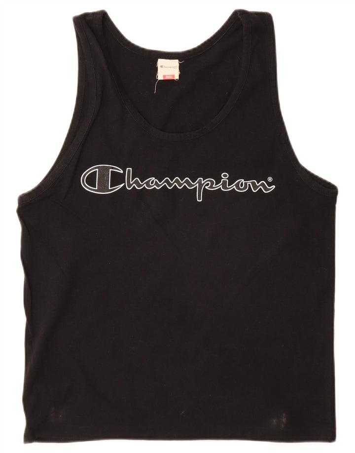 Champion Kvinder Grafisk Vest Top UK 10 Lille Sort