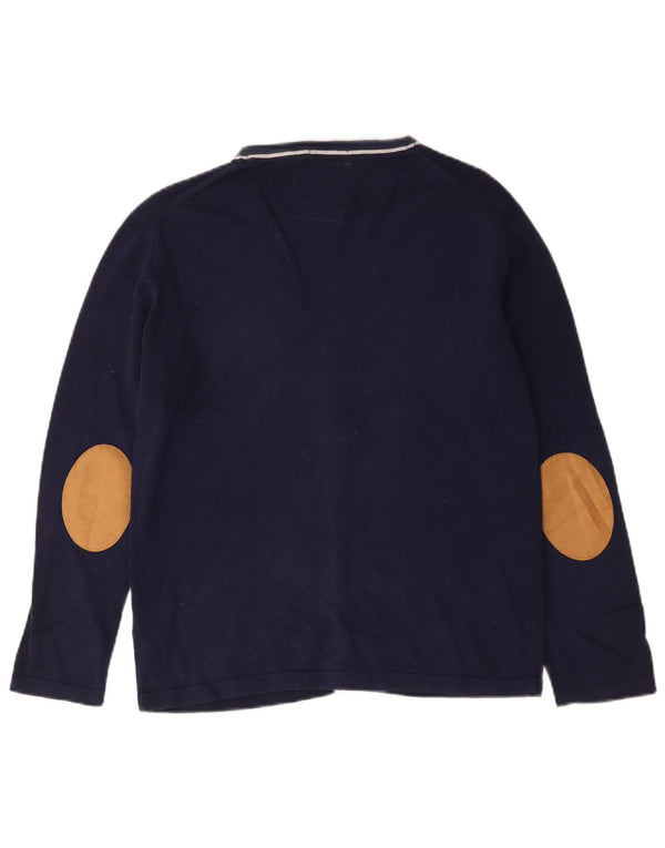 Zara drenge cardigan sweater 13-14 år marineblå stribet bomuld