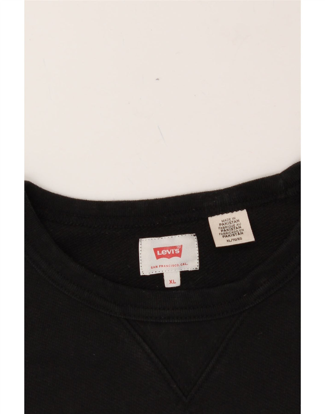 LEVI'S Mens Graphic Sweatshirt Jumper XL Black Cotton Vintage Levi's and Second-Hand Levi's from Messina Hembry 
