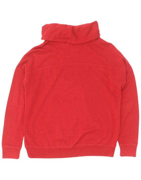 Hollister Dame Los Angeles Oversized Sweatshirt Jumper UK 10 Lille Rød