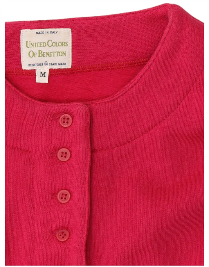 Benetton Dame Sweatshirt Jumper UK 14 Medium Pink