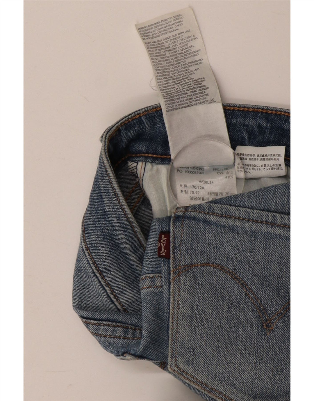 Levi's lige jeans til kvinder W28 L34 blå bomuld