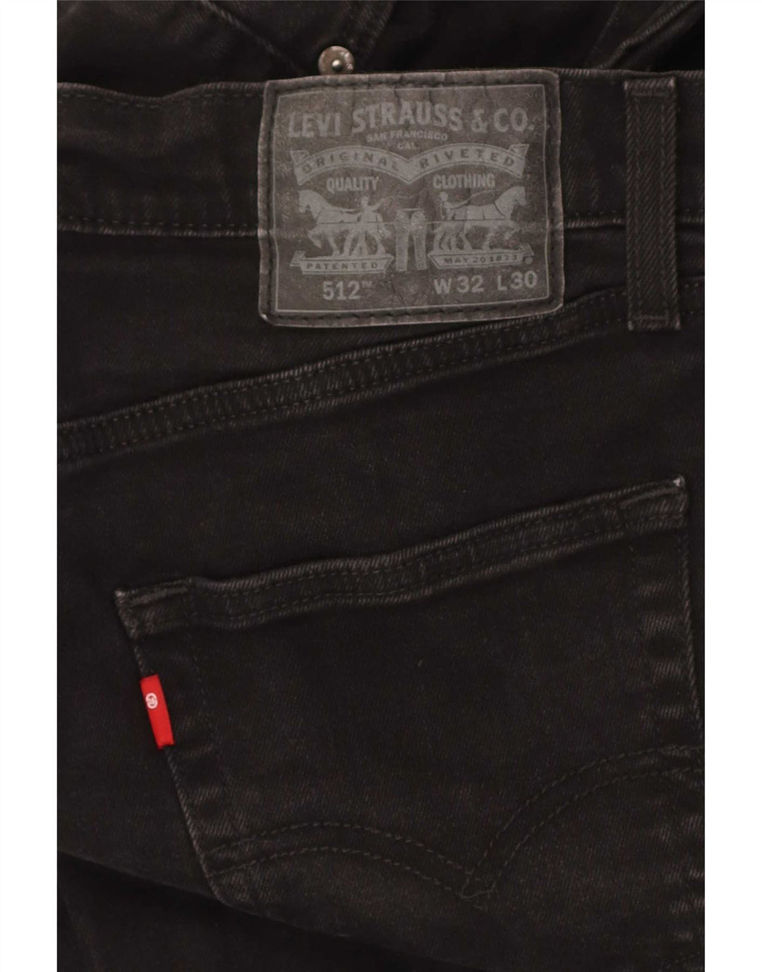 Levi's Herre 512 Slim Jeans W32 L30 Sort Bomuld