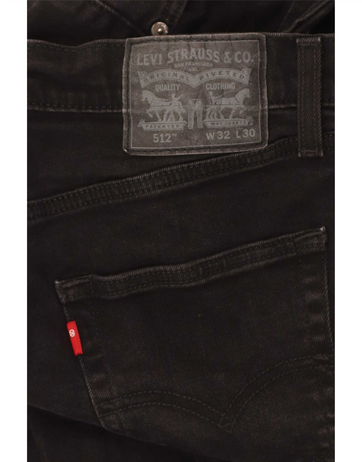 Levi's Herre 512 Slim Jeans W32 L30 Sort Bomuld