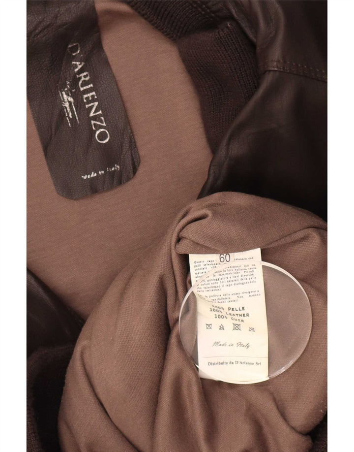 Vintage herre læderjakke IT 60 5XL Brun