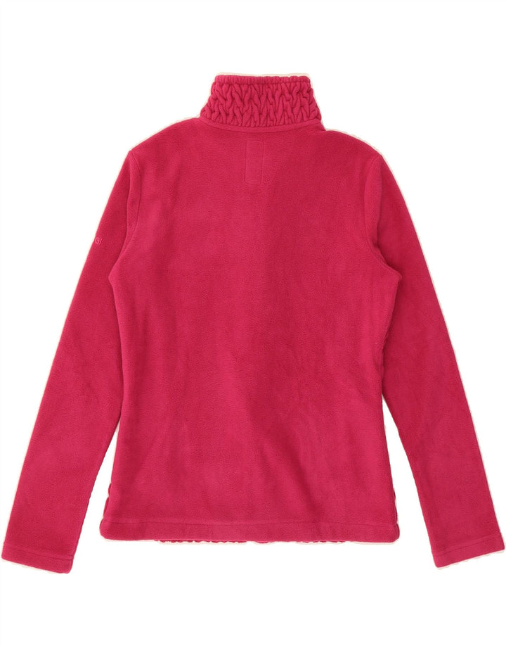 BRUGI Womens Fleece Jacket UK 14 Medium Pink Polyester Vintage Brugi and Second-Hand Brugi from Messina Hembry 