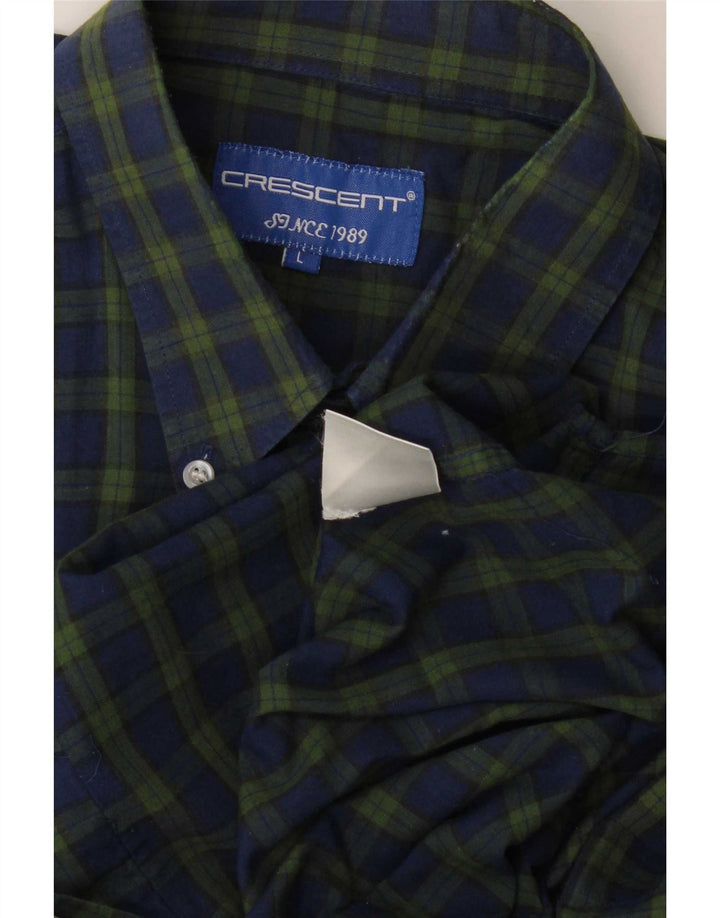 Vintage herreskjorte stor marineblå ternet