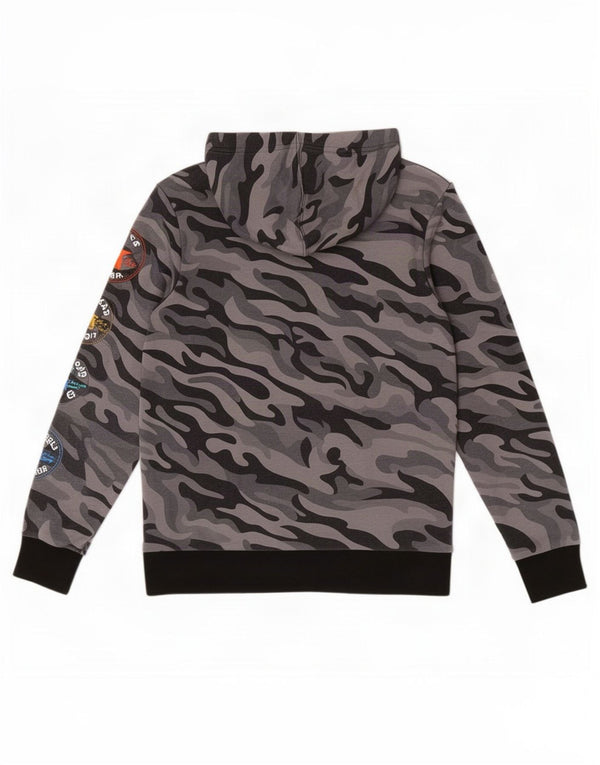 Converse Boys Graphic Hoodie Jumper 12-13 Years Large Grey Camouflage