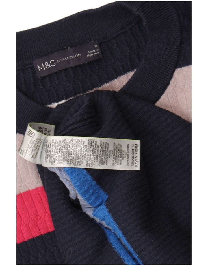 Marks & Spencer Dame sweater med rund hals DK 18 XL Flerfarvet