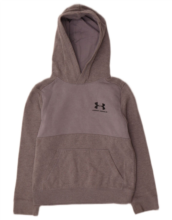 Under Armour Boys Cold Gear Hoodie Jumper 7-8 år Lille Grå