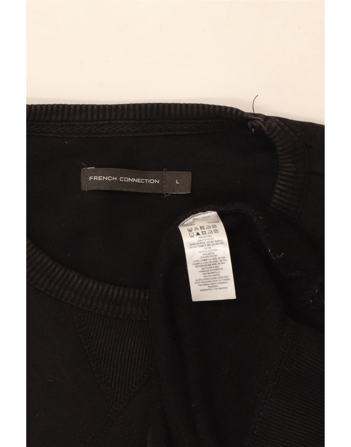FRANSK FORBINDELSE Herre Sweatshirt Jumper Stor Sort Bomuld