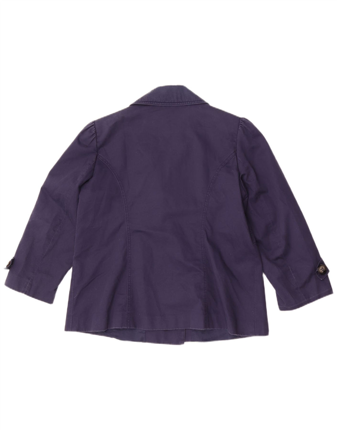 Marks & Spencer Kvinder Kort Trench Coat UK 14 Medium Navy Blue