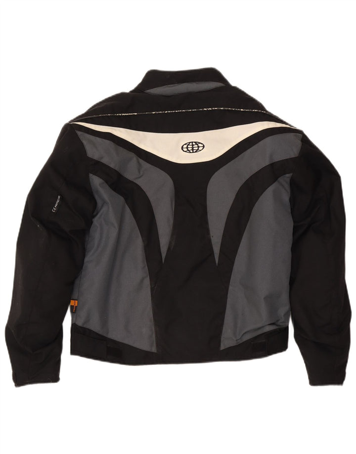 Vintage Herre Racer Jacket UK 36 Small Black Colourblock Polyamid