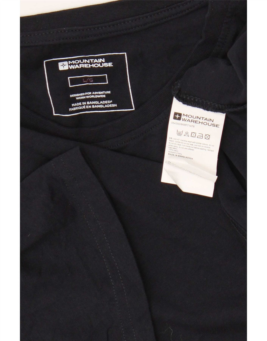 Mountain Warehouse Herre T-Shirt Top Stor Marineblå Bomuld