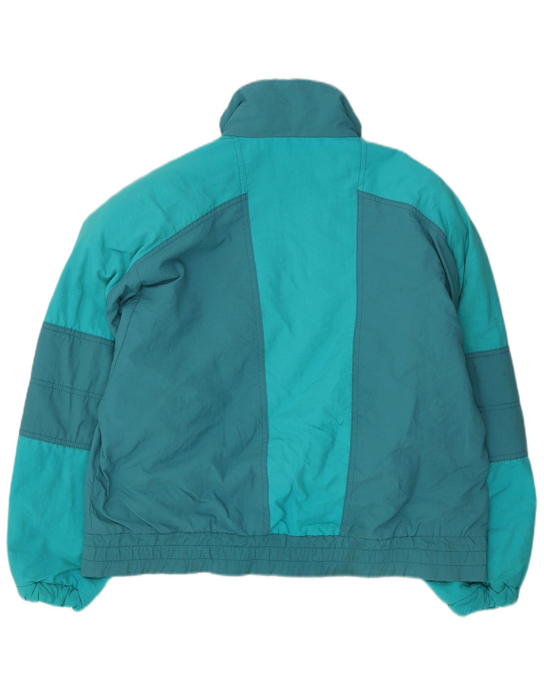 Vintage Herre Windbreaker Jacket UK 38 Medium Turkis Colourblock