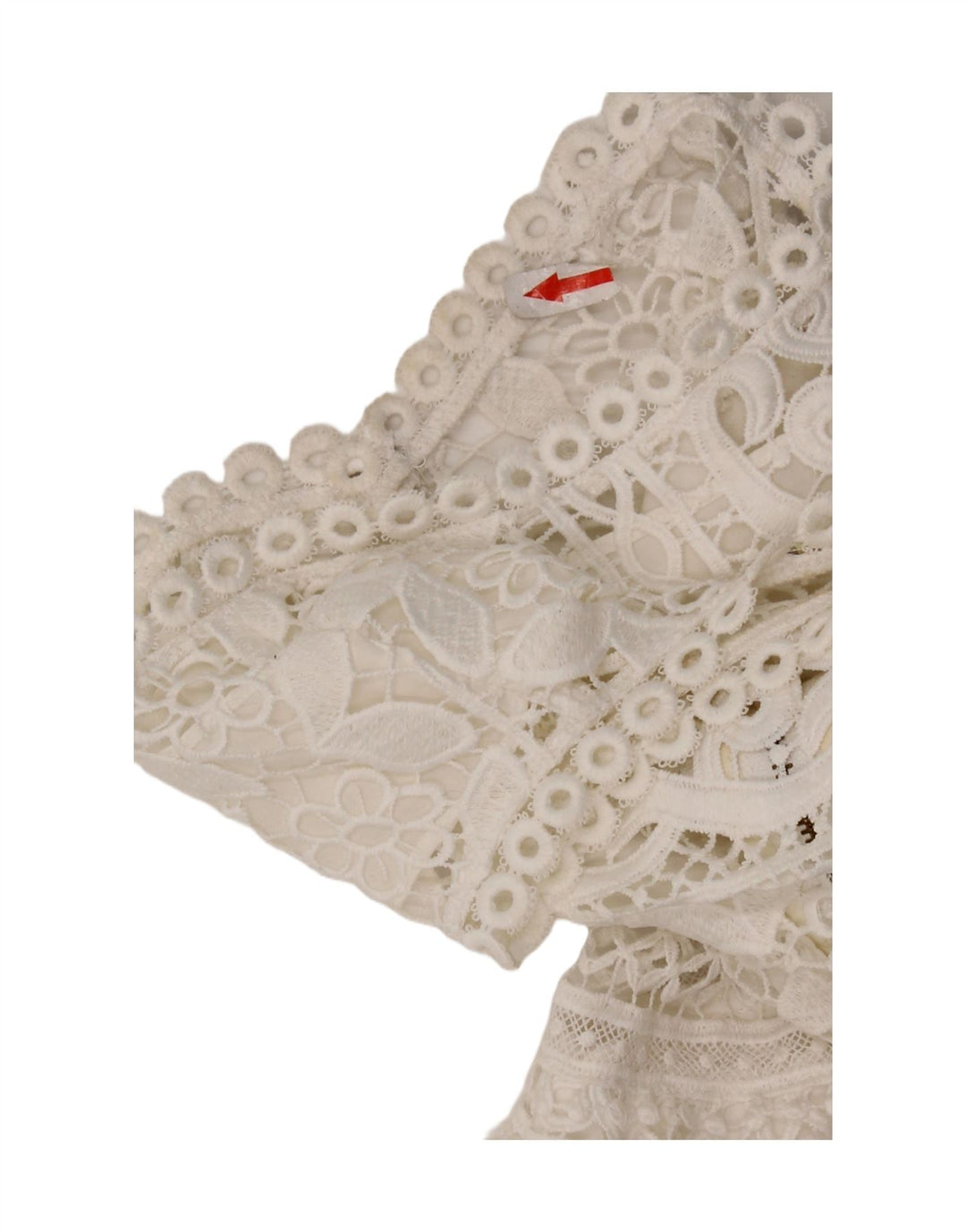 Guess Dame Ærmeløs Lace Tiered Dress UK 12 Medium White Polyester