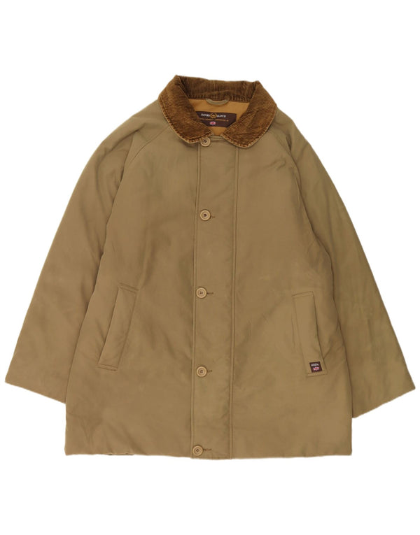 Henri Lloyd Mens Windbreaker Jacket UK 44 2XL Khaki Cotton
