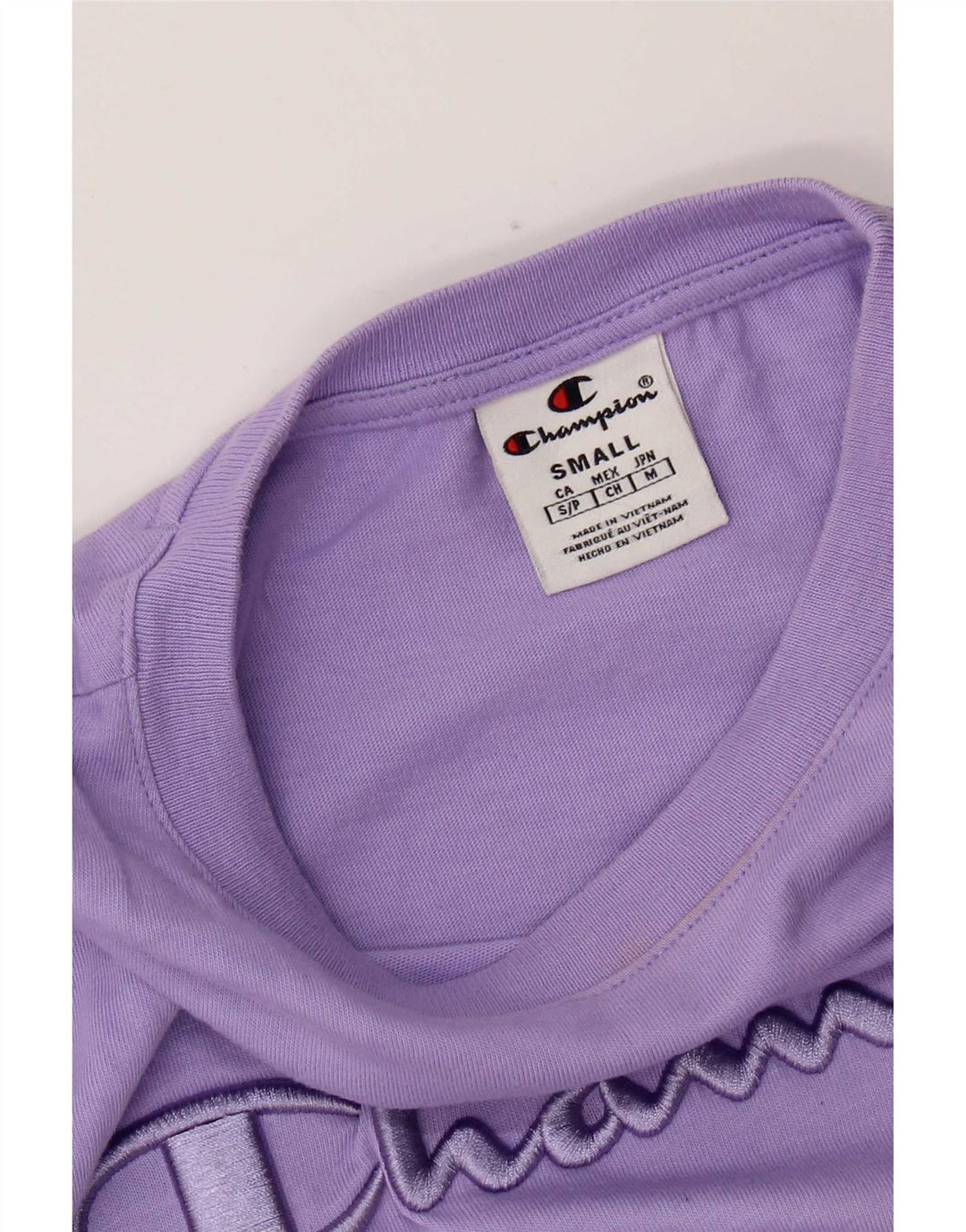 Champion Kvinder Oversized Grafisk T-Shirt Top UK 10 Lille Lilla