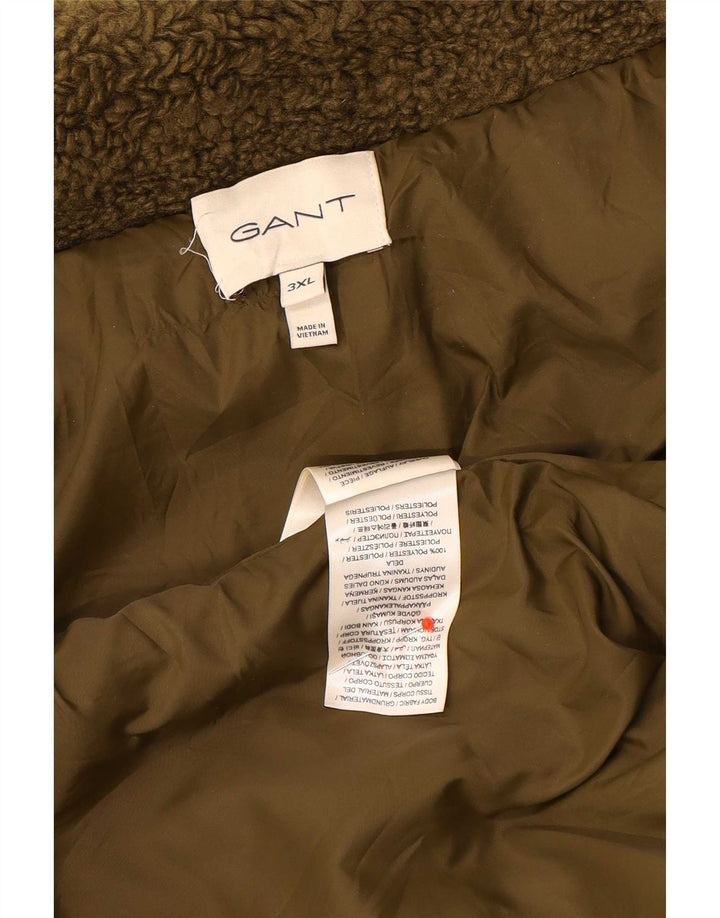 Gant Herre Fleecejakke UK 46 3XL Khaki Polyester