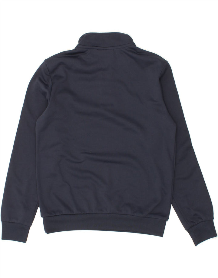 LOTTO Boys Graphic Zip Neck Sweatshirt Jumper 11-12 Years Medium Navy Blue Vintage Lotto and Second-Hand Lotto from Messina Hembry 