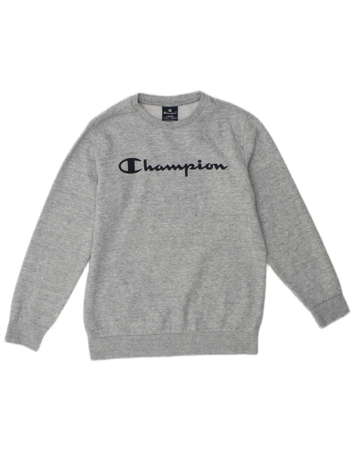 Champion Drenge Grafisk Sweatshirt Jumper 11-12 år Stor Grå Flecked