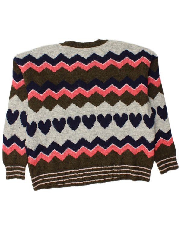 White Stuff Dame Crew Neck Jumper Sweater UK 12 Medium Multicolored