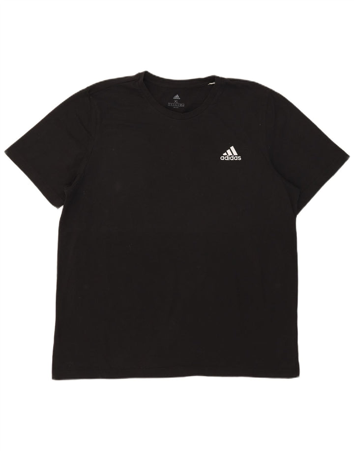 Adidas Herre T-Shirt Top XL Sort Bomuld