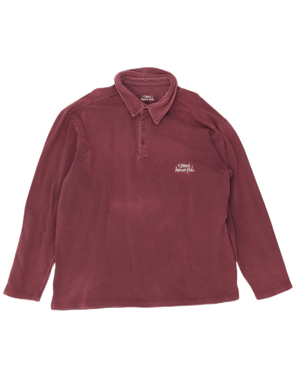 Weird Fish Langærmet Rugby Polo Shirt XL Bourgogne bomuld