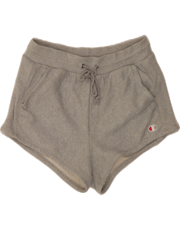 CHAMPION Womens Sport Shorts UK 14 Large  Grey Cotton Vintage Champion and Second-Hand Champion from Messina Hembry 