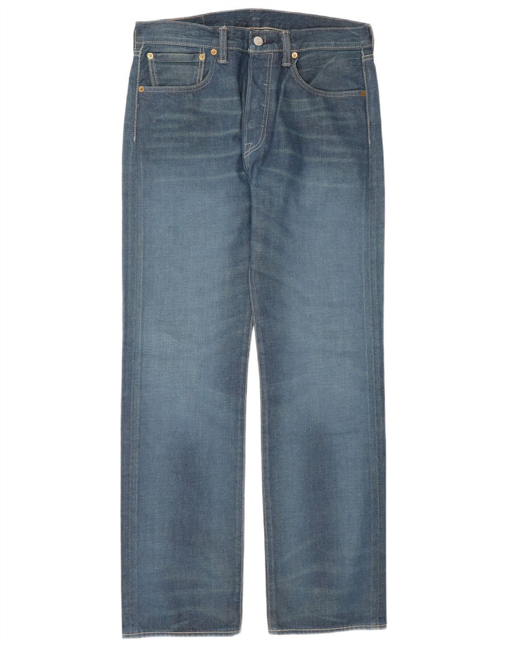 Levi's Herre 501 lige jeans W32 L32 blå bomuld