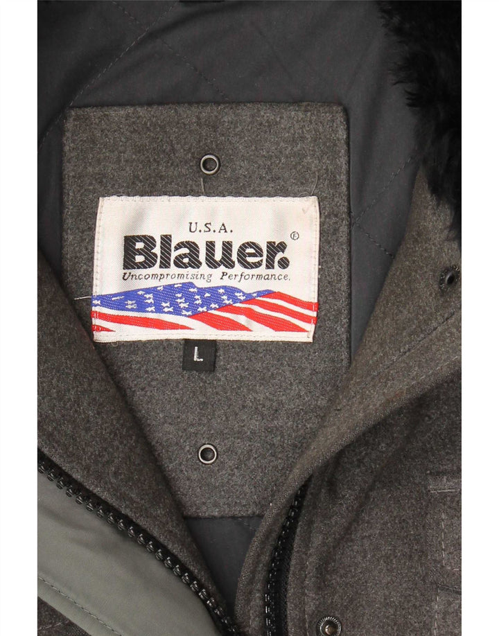 Blauer Dame Windbreaker Coat UK 16 Large Grå Polyester