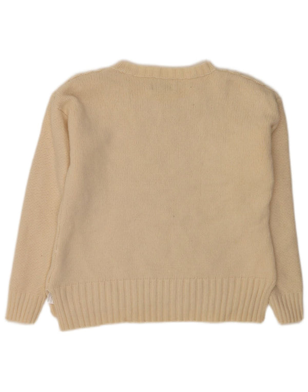 Jack Wills Dame Boat Neck Jumper Sweater UK 10 Small Off White