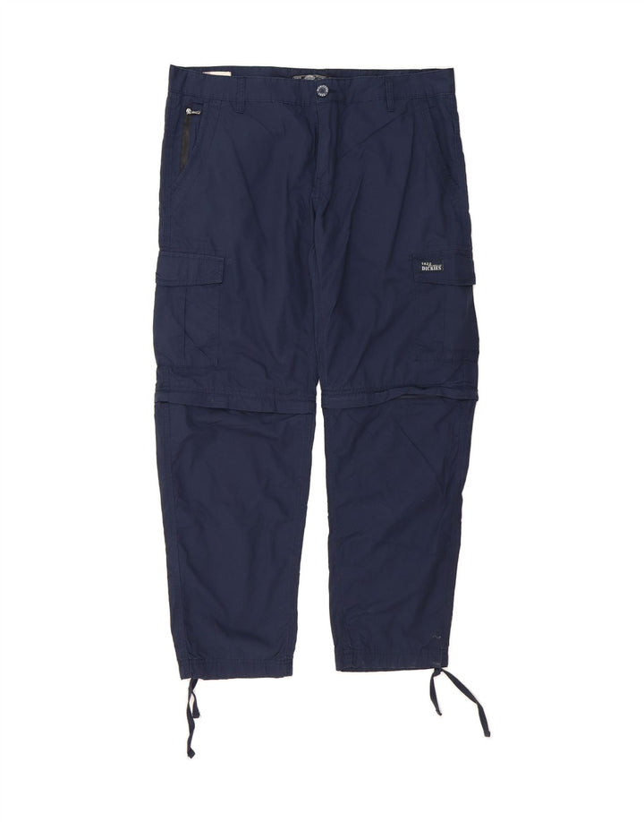DICKIES Mens Straight Cargo Trousers W38 L30 Navy Blue Cotton Vintage Dickies and Second-Hand Dickies from Messina Hembry 