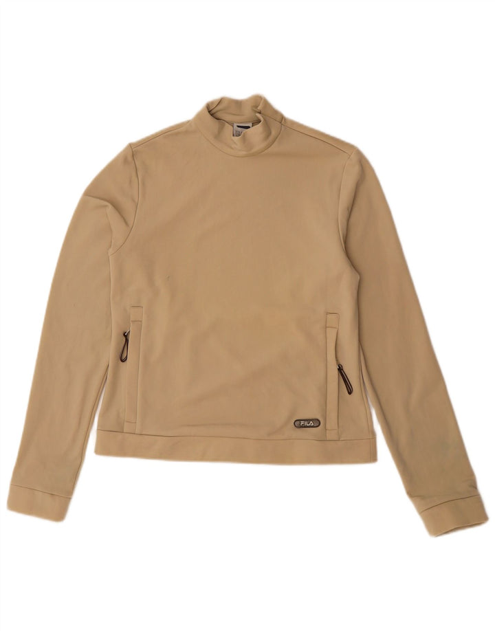 Fila Sweatshirt med lynlås til kvinder UK 10 Small Beige