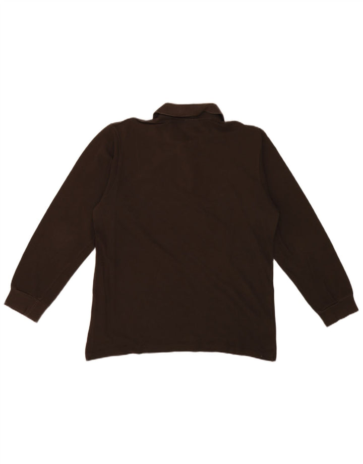 Lacoste Langærmet Polo Shirt til mænd Størrelse 4 Medium Brun Bomuld