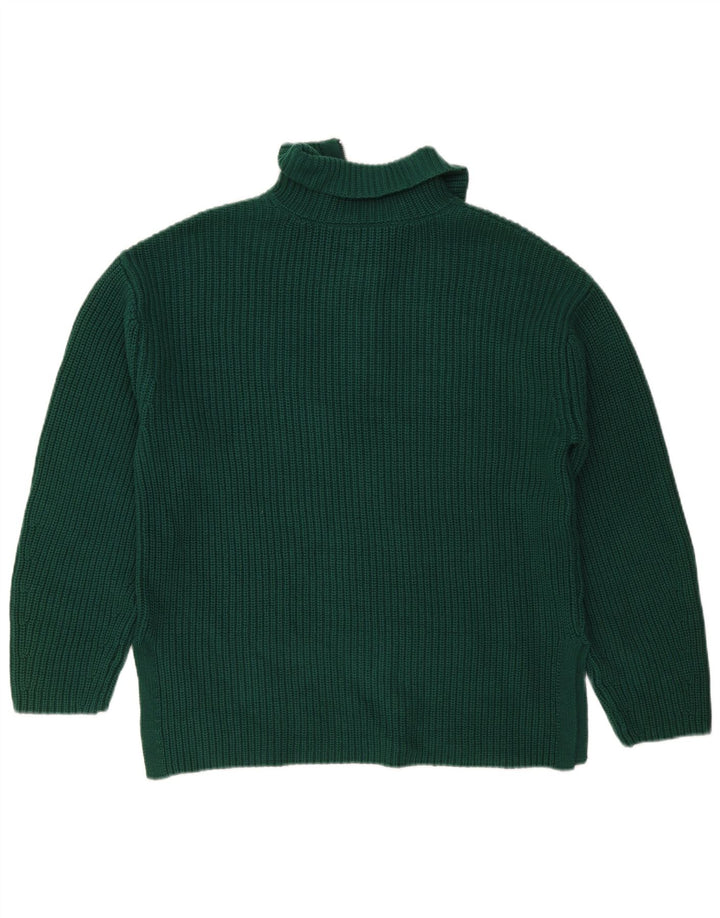 Marks & Spencer Herre sweater med lynlåshals mellemgrøn bomuld