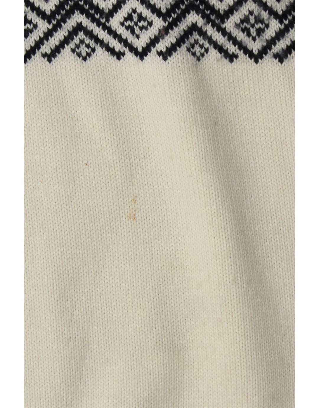KAMA sweater med lynlås til mænd Medium White Fair Isle Wool