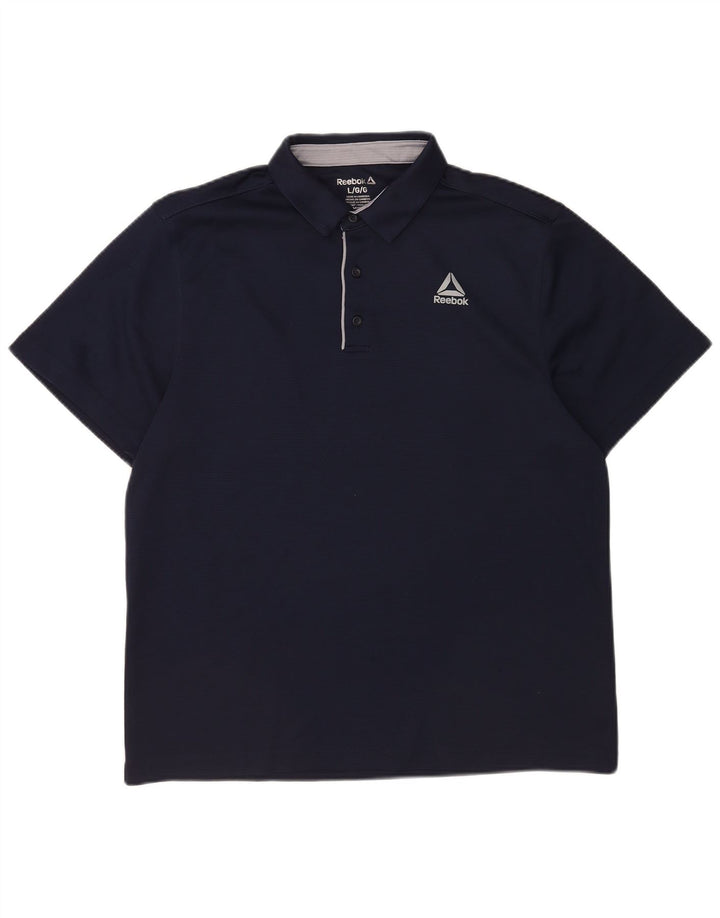 Reebok Poloskjorte til mænd Stor marineblå polyester
