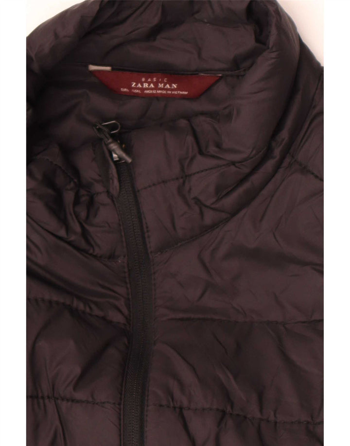 Zara Herre Polstret Gilet UK 40 Large Black