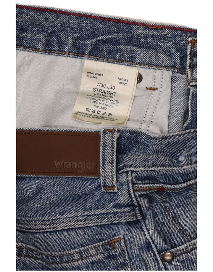 Wrangler Straight Jeans til mænd W30 L30 Blå Bomuld