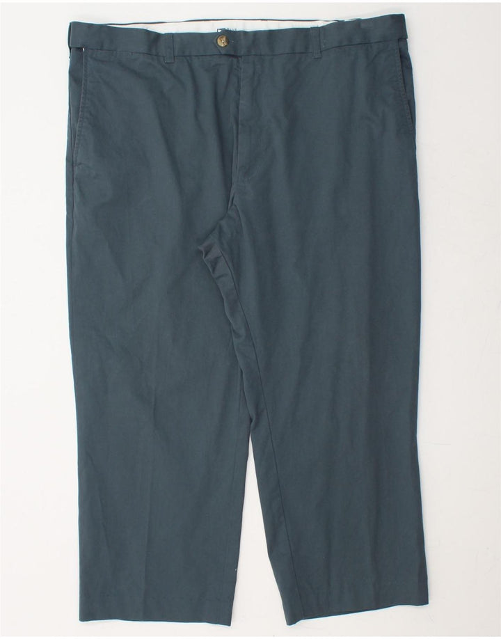 MARKS & SPENCER Mens Straight Suit Trousers W44 L25 Blue Cotton