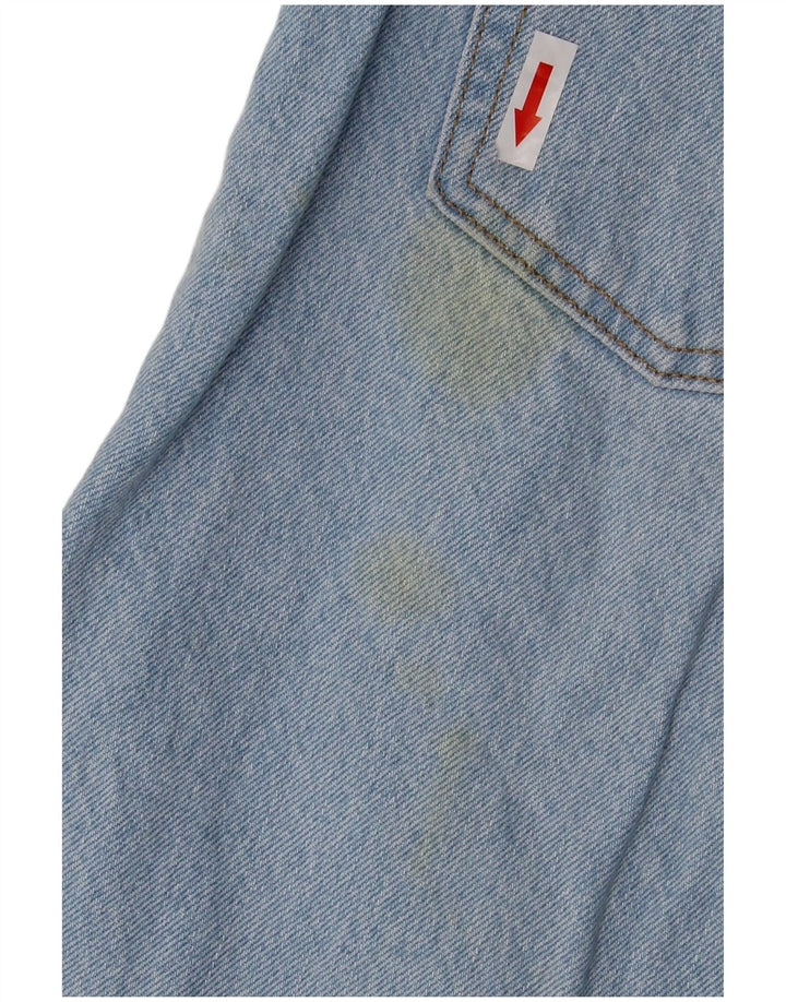 Levi's Dame 501 Distressed Straight Jeans W27 L28 Blå Bomuld