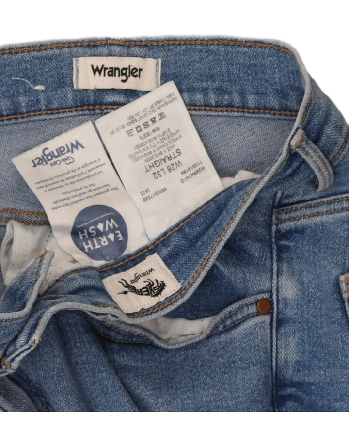 Wrangler lige jeans til kvinder W28 L28 blå bomuld