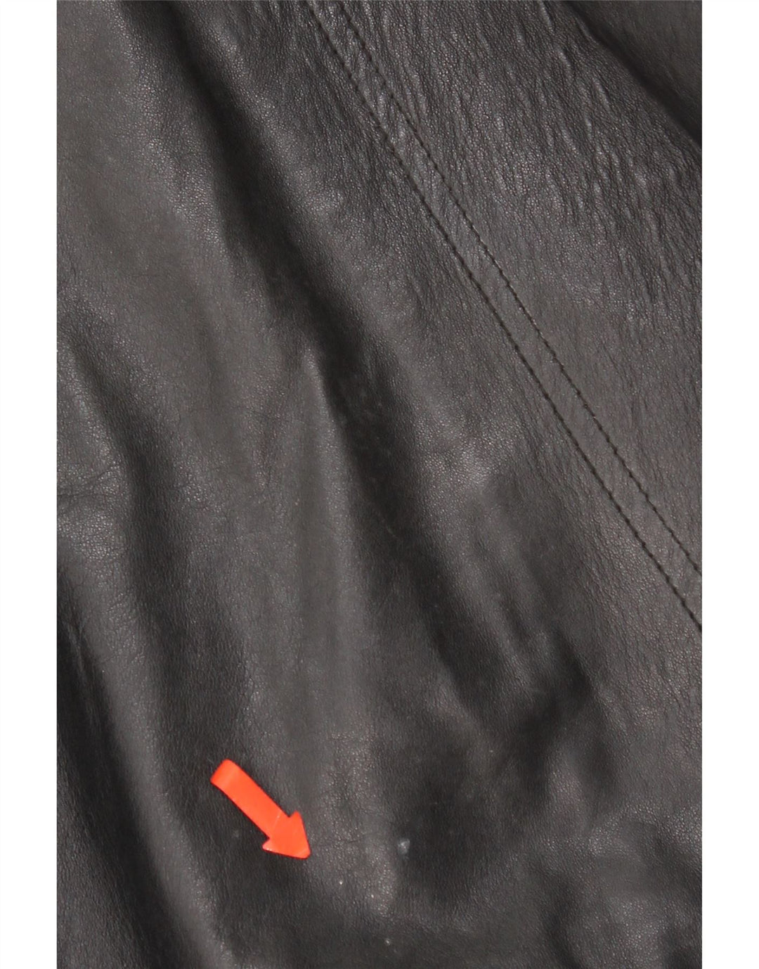 Vintage læderjakke til kvinder UK 16 Stor sort læder