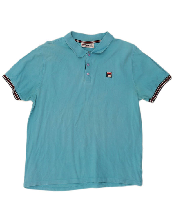 Fila herre poloshirt XL blå bomuld