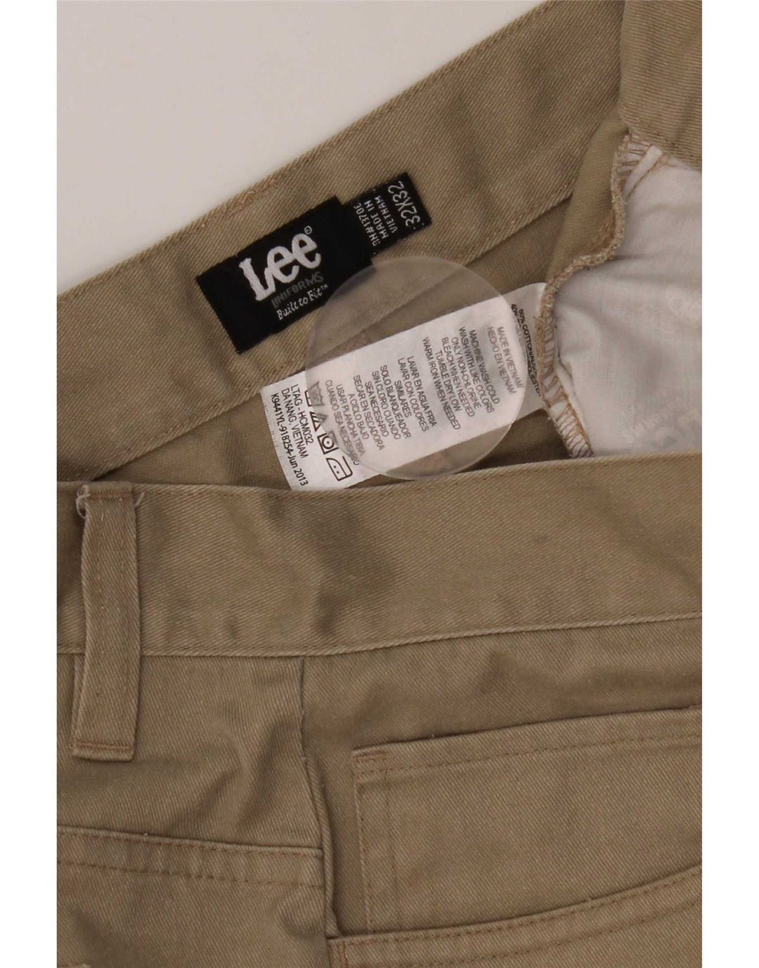 Lee Herre Slim Casual Bukser W32 L32 Beige Bomuld