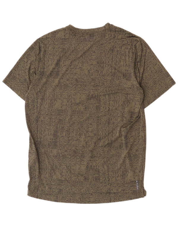Under Armour Herre abstrakt mønster T-shirt Top Stor Khaki Polyester