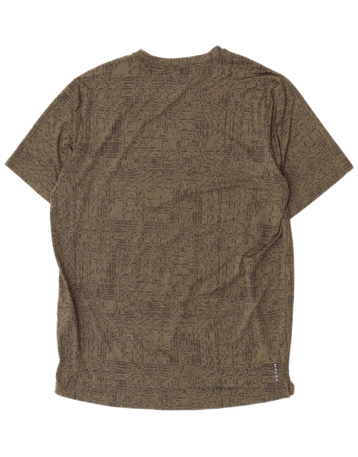 Under Armour Herre abstrakt mønster T-shirt Top Stor Khaki Polyester